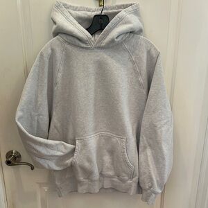 Aritzia Light Gray Hoodie Sweatshirt